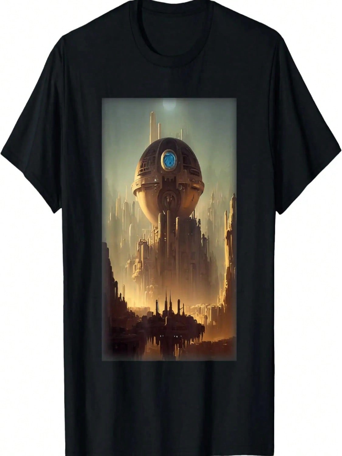 Fantasy Sci-Fi Environt Mechanical Sun Doomsday T-Shirt S