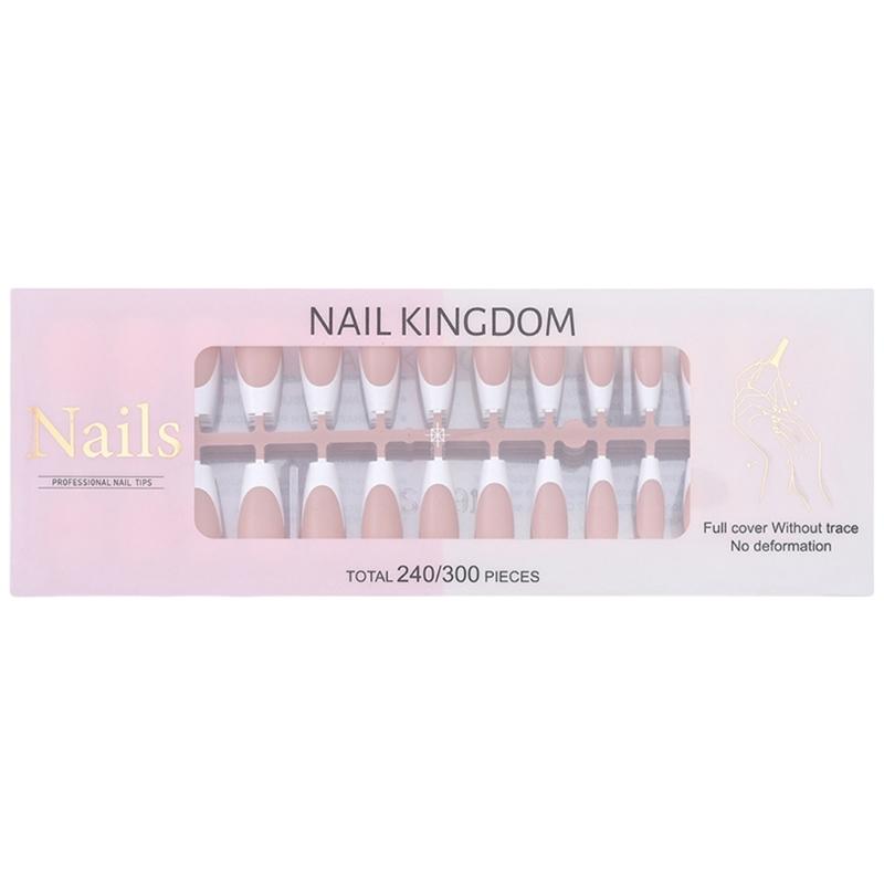 

240x/Box French Tip False Nails Almond Press On Nails Long Full Cover Stick on Nails Short False Nails for Woman