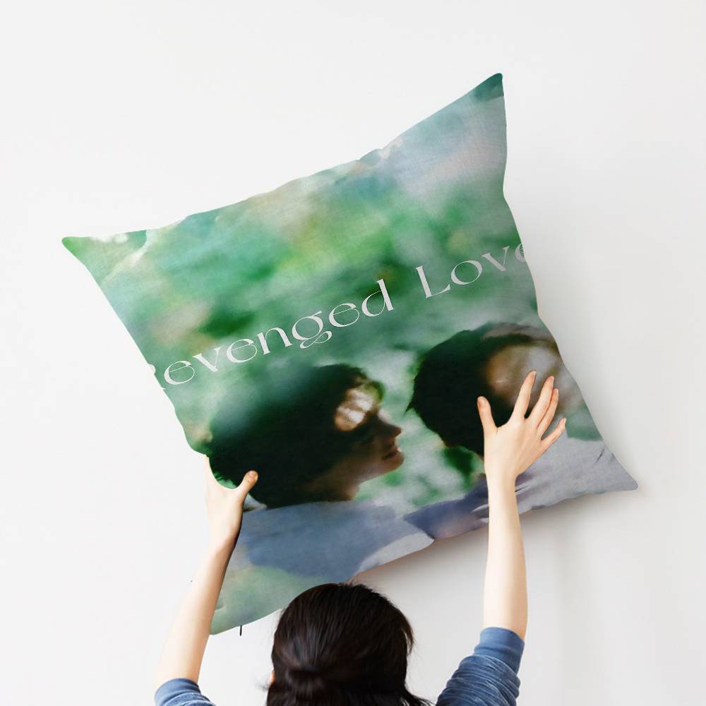 R-Revenged Love Movie Pillow Covers Cartoon Sofa Decorative Home Double-Sided Printing Short Plush Cute Cushion Cover