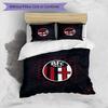 Bologna FC Printed 3PCS Bedding Set Breathable Duvet Cover with Pillowcases Decorative Bed Linen for Bedroom Home