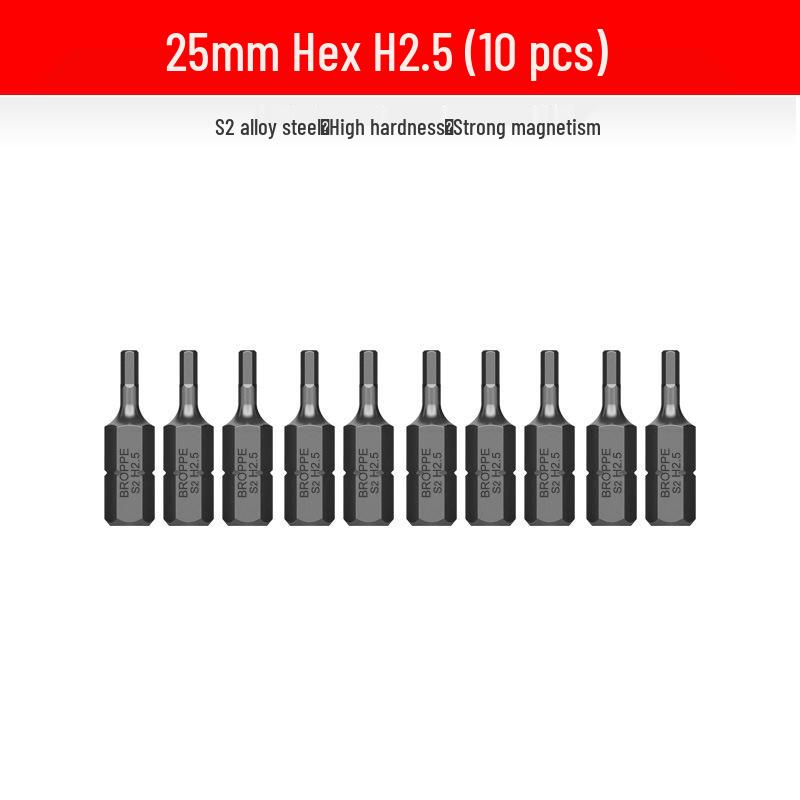 Compact Electric Screwdriver Bit Set: Phillips, Slotted, Torx, Hex, Strong Magnetic Power Drill, S2 Magnetic Bits.