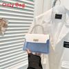 Retro Fashion Ladies Small Shoulder Bag With Lock Closure For Street Style Outfits