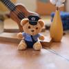 Adorable Traffic Police Bear Plush Keychain – Cute Cartoon Teddy Pendant Gift
