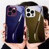 Grüner Farbverlauf Seide Für iPhone 16 E 15 14 13 Plus 12 mini 11 Pro Max XR Xs Max X 7 8 Plus 6 6S 2022 Gehärtetes Glas Handyhülle