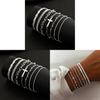 Retro Multilayer Cross Heart Womens Bracelet Set With Geometric Design For Travel Gift