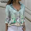 GMXIA 38 Color Women's Fashion Casual Long Sleeve POLO Neck Leisure Blouses & Shirts