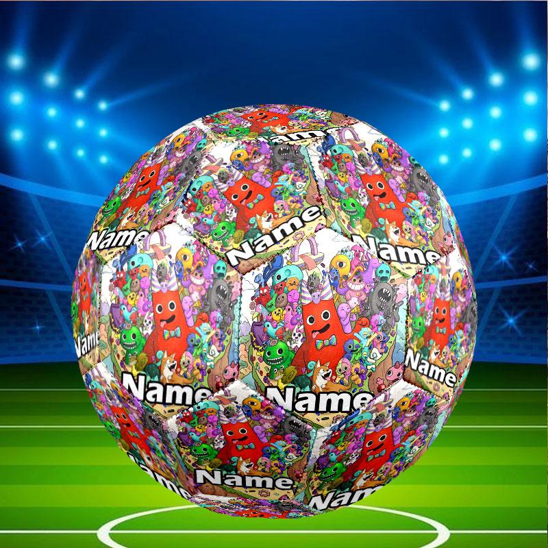 Custom Name Personalized Game Rainbow Friends Print Size 5 Soccer Ball Training & Match Football, for Team, Kicking, Gift for Football Enthusiasts