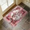Spring Floral Pattern Door Mat Pink Cherry Blossom Pattern Welcome Rug with Soft Non-Slip Home Decor Carpet for Entryway