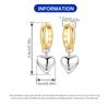 Color Separation Love Earrings Earrings Original Light Luxury High-end Earrings Women's Design Niche Earrings