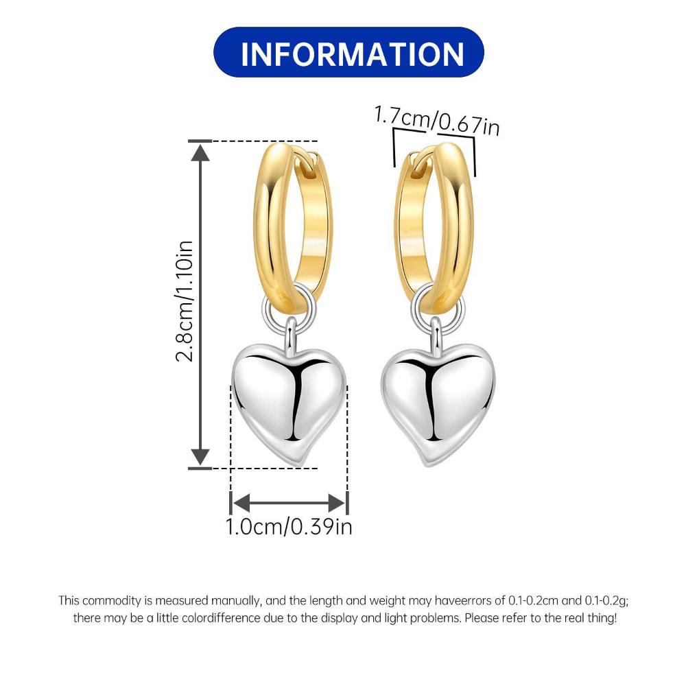 Color Separation Love Earrings Earrings Original Light Luxury High-end Earrings Women's Design Niche Earrings