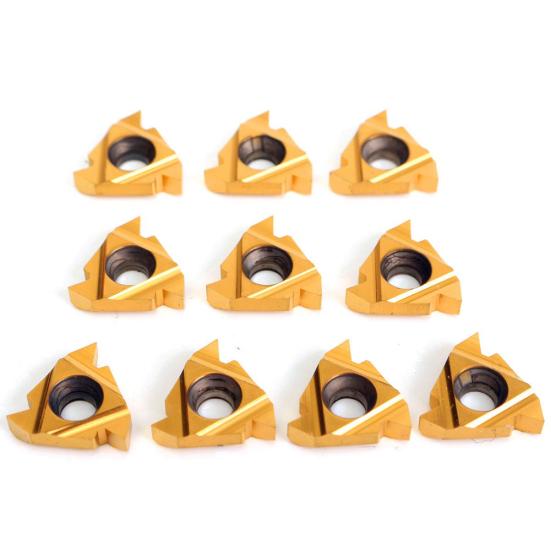 10Pcs/Set 16ER AG60 External Thread Carbide Inserts Blades Lathe Turning Tools