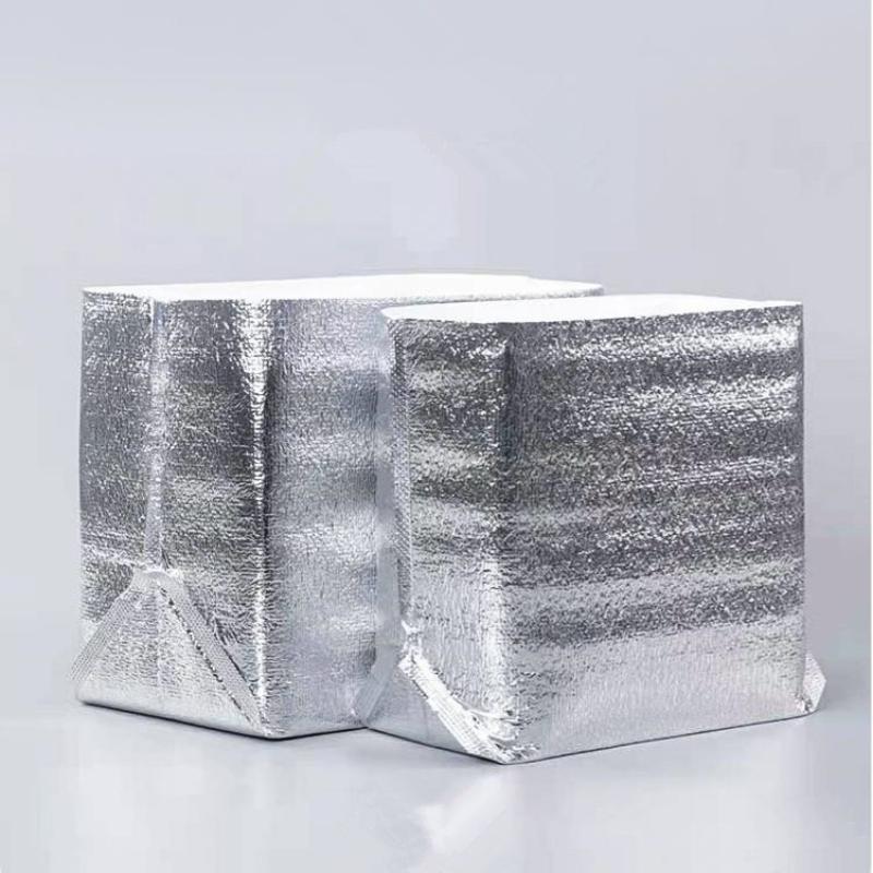 Aluminum Foil Cooler Bag Insulation Folding Picnic Portable Food Thermal Packing Bag Food Delivery Drink Carrier Insulated Bag