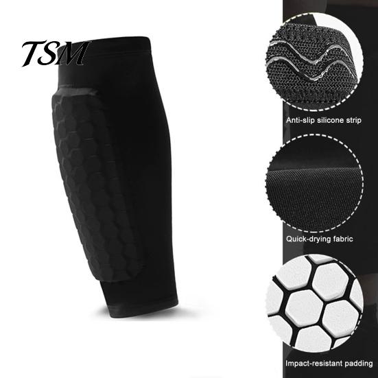 Attrezzatura da Calcio Traspirante Parastinchi per Bambini Ragazzi Adulti Manica a Compressione Leggera per Polpaccio con Imbottiture a Nido d'Ape Protettiva per Calcio Durevole in EVA