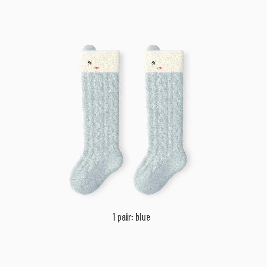 Fleece-Lined Cartoon Baby Over-the-Knee Socks