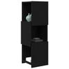 Corner Cabinet Black Oak Effect 30.5 x 30 x 95 cm Engineered Wood