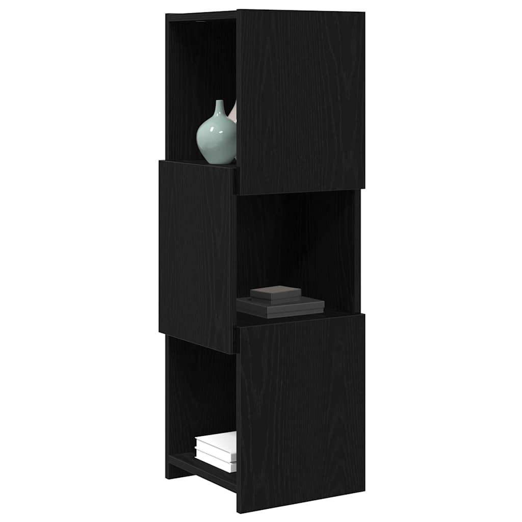 Corner Cabinet Black Oak Effect 30.5 x 30 x 95 cm Engineered Wood
