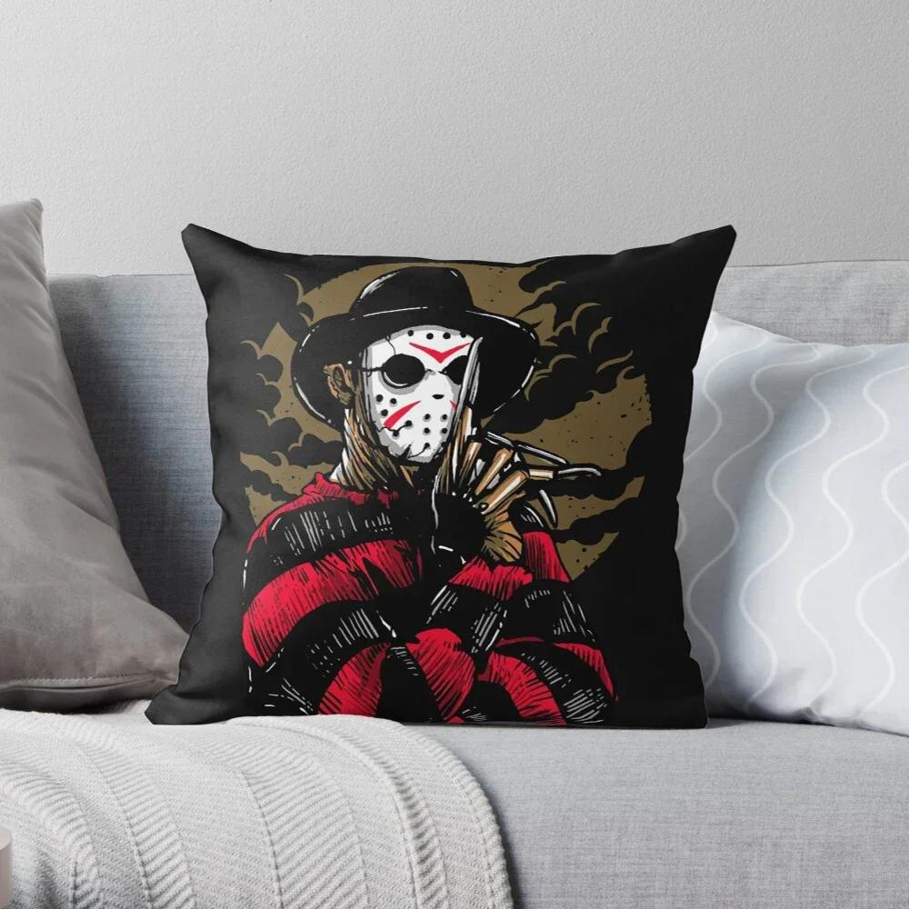 Decorative Home Pillow Case Cushion Covers Black X Modern Living Room Sofa Bed Halloween Fear