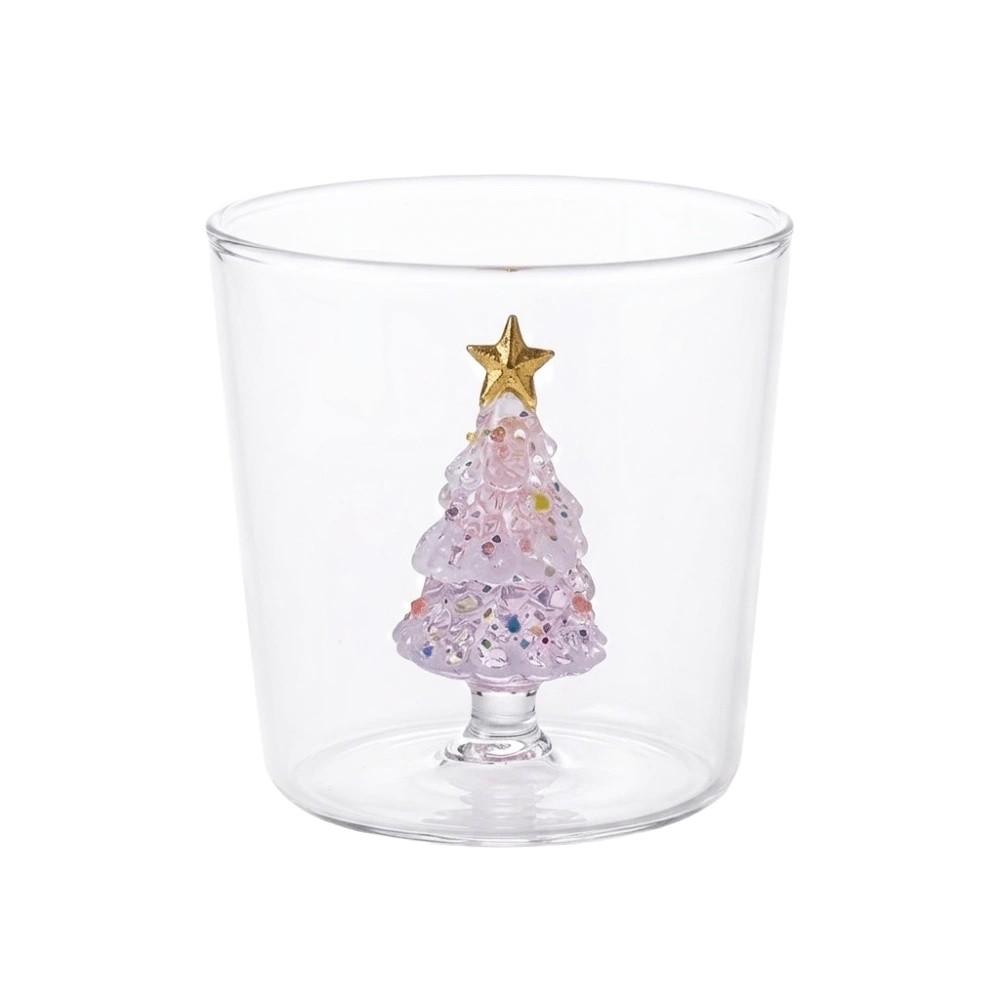 Heat-resistant 3D Christmas Tree Built-in Glass Cup Transparent Christmas Gift  Gift Giving