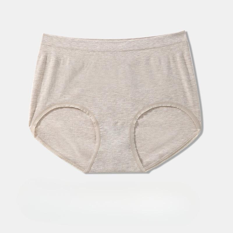 Big Size Female Spring and Autumn Color Cotton High Waist and Belly Without Trace High Stretch Briefs