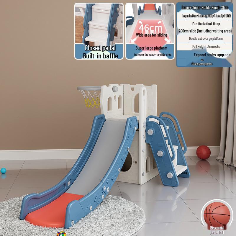 Extra Large Foldable Indoor Slide and Swing Set for Kids