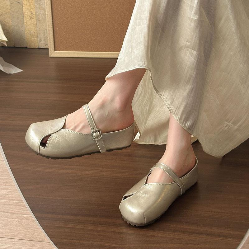 Baotou sandals women's new summer 2025 Korean version Mori retro fairy style casual soft inner height-increasing slippers