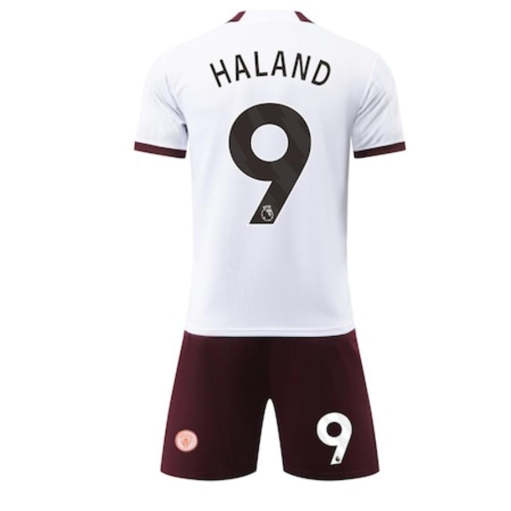 2023/2024 Man City Haaland Kinder Fußballtrikot Party Chili Weiß Sportbekleidung Kindertag Geschenk Polyester