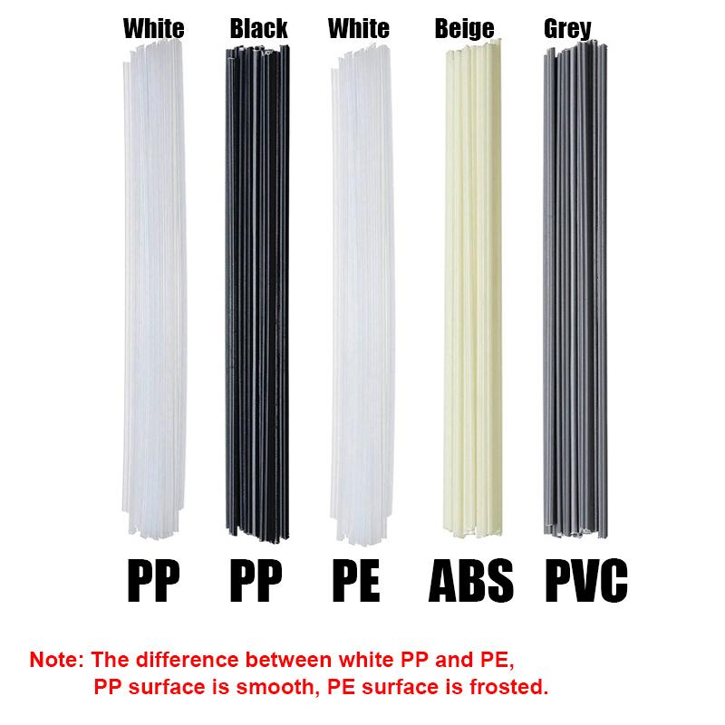 5/10/20 ADET Plastik kaynak çubukları ABS/PP/PVC/PE Kaynak Çubukları 5x2mm Plastik Kaynak tabancaları Tampon Onarımı Kaynak Malzemeleri 20cm