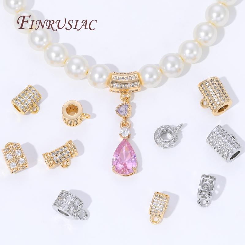 2 Pcs 18K Gold Plated Bails For Pendants,Bale Pendant Holder For Jewelry Accessories,Bead Separator,Jewelry Bail,Necklace Bails