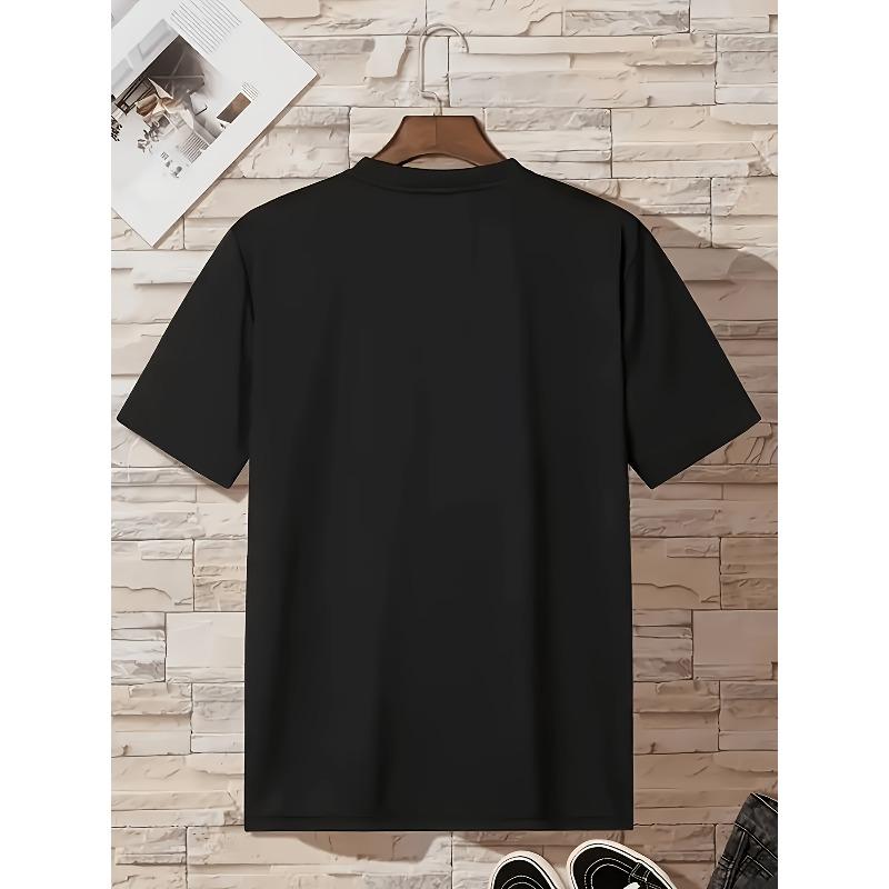 Adorable Little Yellow Duck Print Men'S T-Shirt, Loose Black Short-Sleeve Top with a Round Neck for Summer
