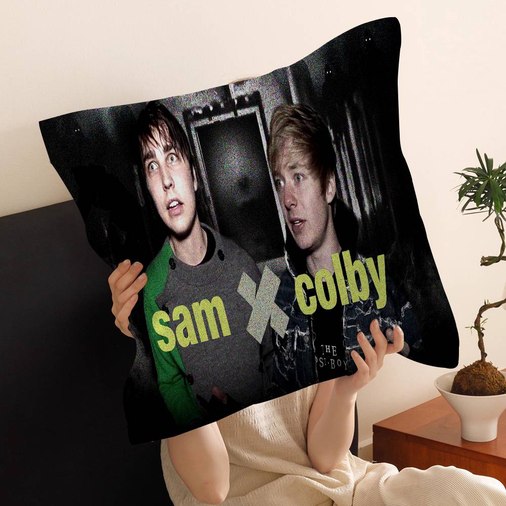 S-Sam And Colby XPLR Cushion Cover Pillowcase Upholstery Sofa Throw Pillow Home Decor Pillowcas