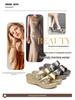 Size 43 Women's Sequin One-Strap Peep-Toe Wedge Heel Sandals, New 2022 Korean Style