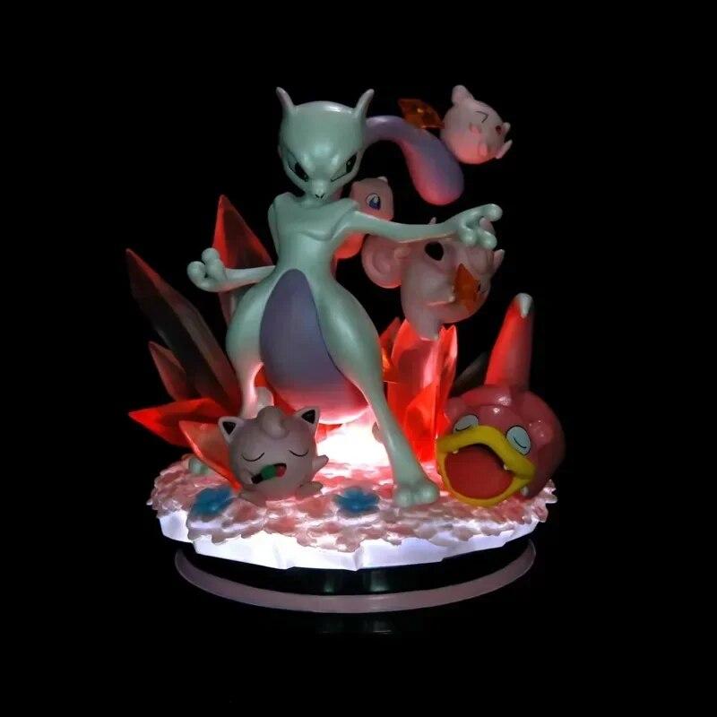 Mew Mewtwo Lapras Squirtle Can Emit Light Scene Anime Figure Model Doll 16cm Decorative Gifts Collected Toy