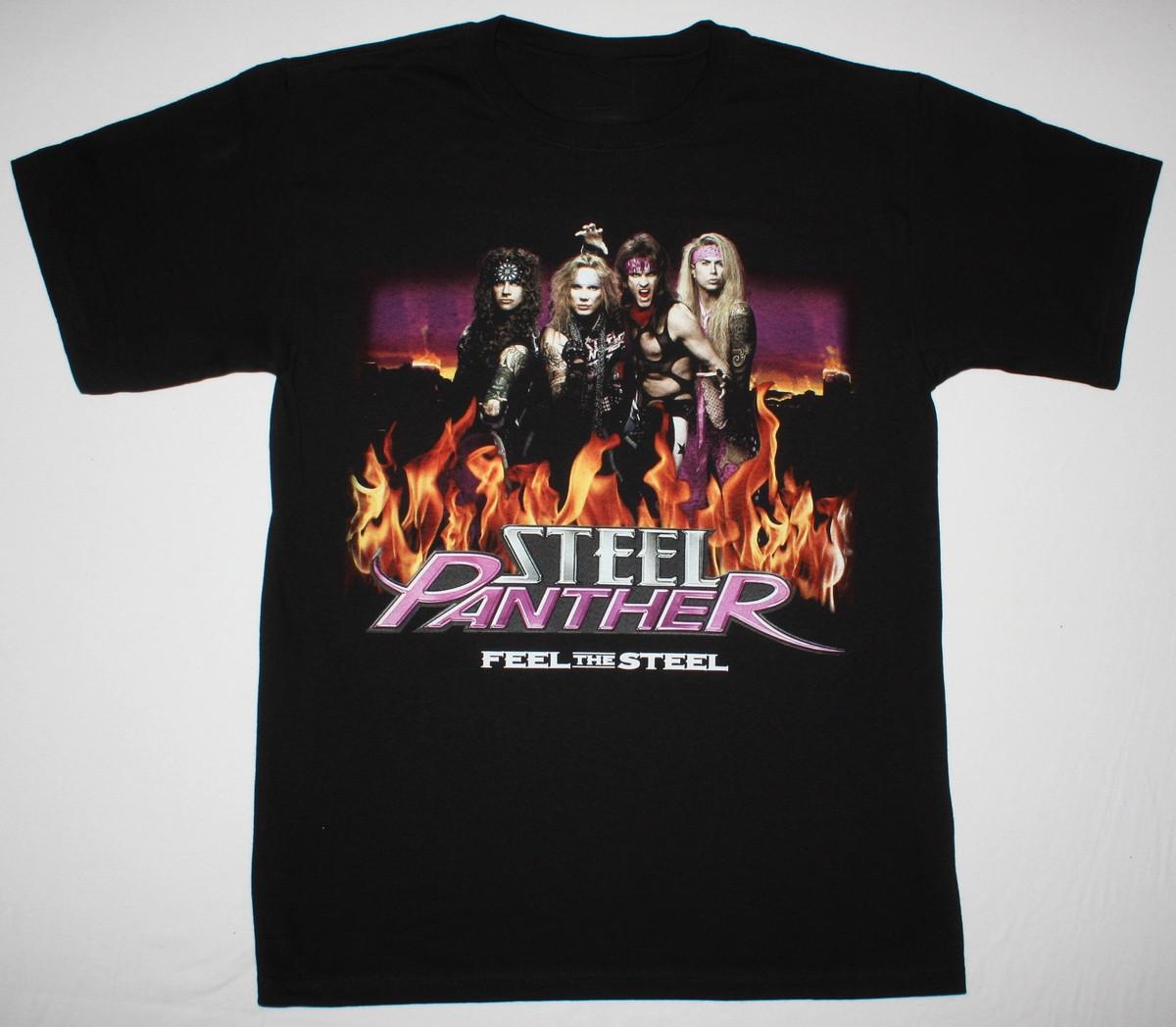 

STEEL PANTHER FEEL THE STEEL TOUR T Shirt Mens Womens Tees Top Full Size S-4XL 4XL
