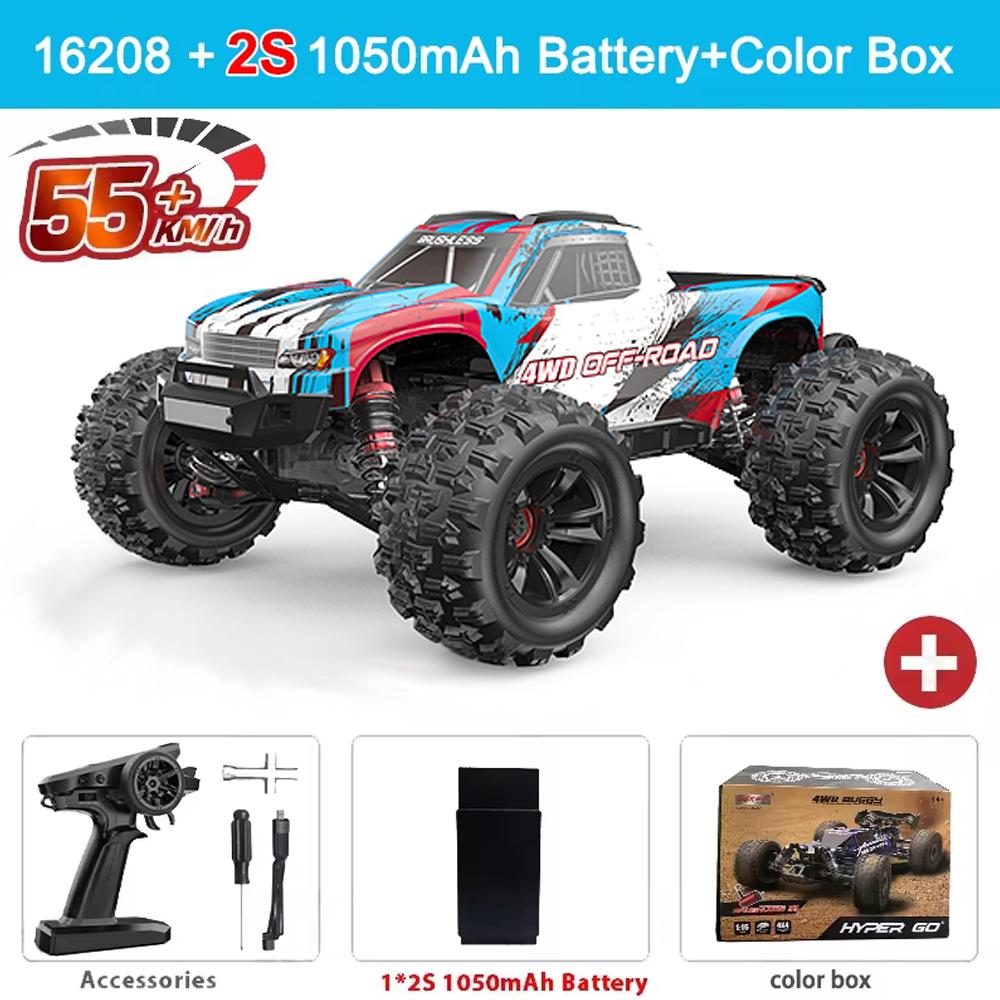 MJX 16208/16209/16210 RC Car 2.4G 4WD Remote Control Off-Road Vehicle Brushless High-Speed Racing Climbing Crawler 2S 3S Battery