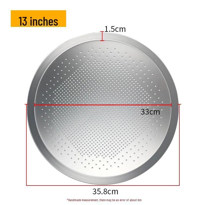 Wuhe 13-inch Anodized Aluminum Perforated Pizza Pan