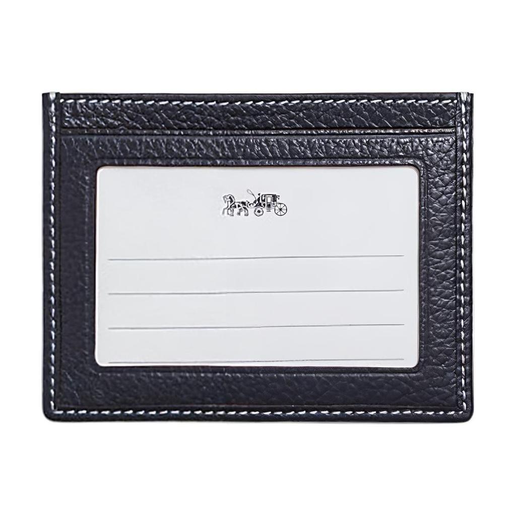 Coach Kartenetui 10 Klassisches Monogrammstoff und Leder Ausweishalter Mini Damen-Kartenhalter Denim CH100-B4DE
