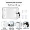 Lockable Thermostat Lock Box with Key Clear Thermostat Guard Protective Cover Replacement Thermostat Guard Enduring