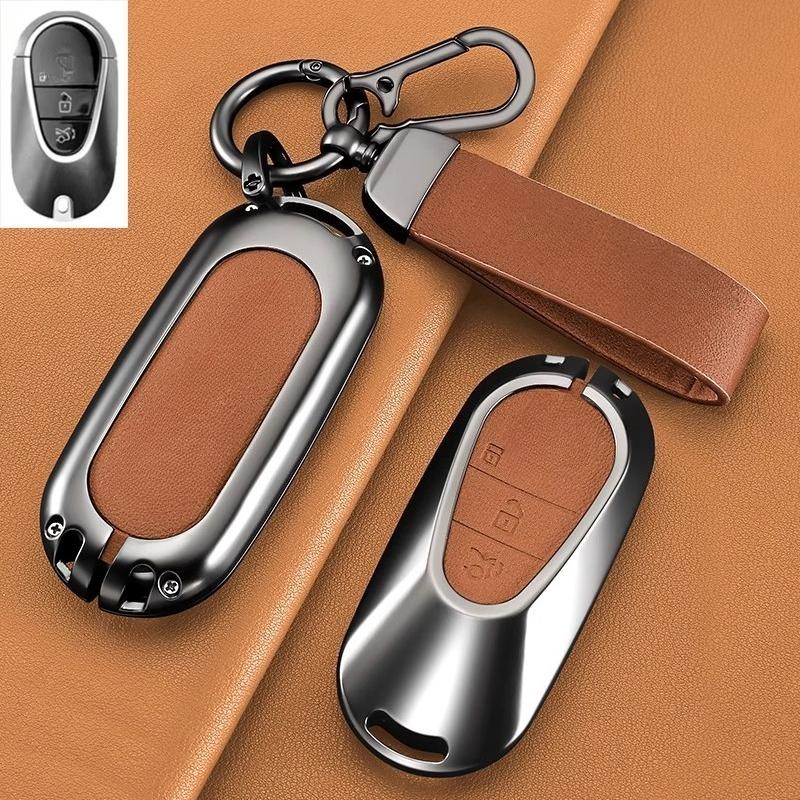 For Mercedes Benz new key protection case C260L shell E300L buckle A200L car glass/GLB/GLC/GLE high-end feel
