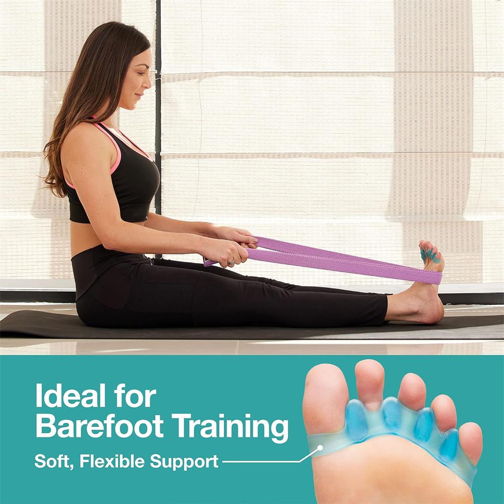 Silicone Toe Separators for Overlapping Toes & Hammer Toes, Ergonomic Toe Straightener for Yoga & Daily Relief, 1 Pair