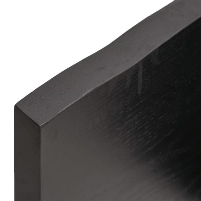 VidaXL Dessus de table bois chêne massif traité bordure assortie 364020