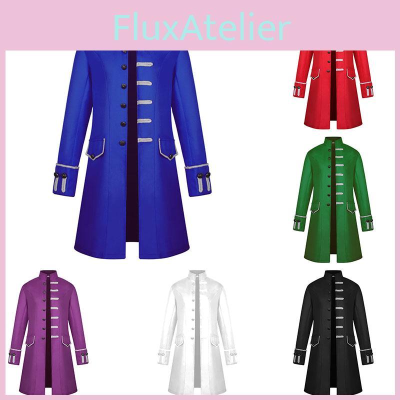 Unique Men Steampunk Vintage Jacket In Various Colors Perfect For Masquerade And Stage Performance