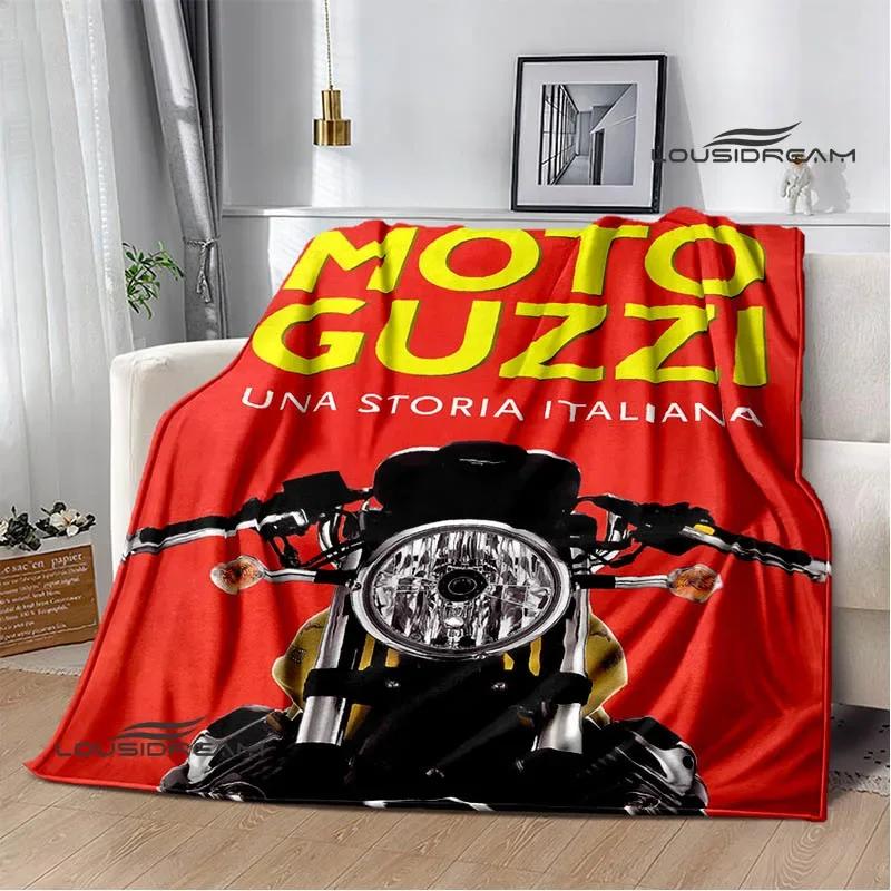 3D Guzzi Motorcycle Logo Printed Blankets Fashion Warm Blanket Soft And Comfortable Blanket Home Travel Blanket Birthday Gift