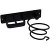 Hair Dryer Rack Black Aluminum Bathroom Hair Dryer Holder Kitchen Hanging Rack Beauty Care Tools Wall Mount Styling Organizer Storage Basket