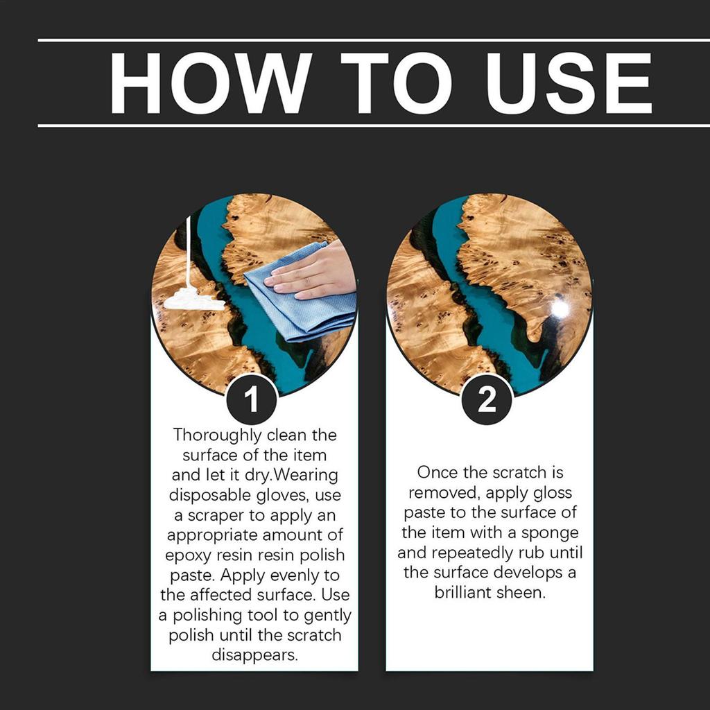Epoxy Resin Polishing Kit Restore Luster Creamy Paste Removes Scratches Acrylic Polishing Kit for Homeowners Beginners Art