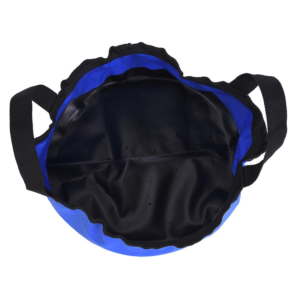 PVC Outdoor Portable Round Folding Bucket Wash Basin for Traveling Camping Picnic