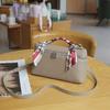 2023 New Women's Cowhide Box Bag: Stylish Hand-Held Cosmetic Shoulder Messenger Bag