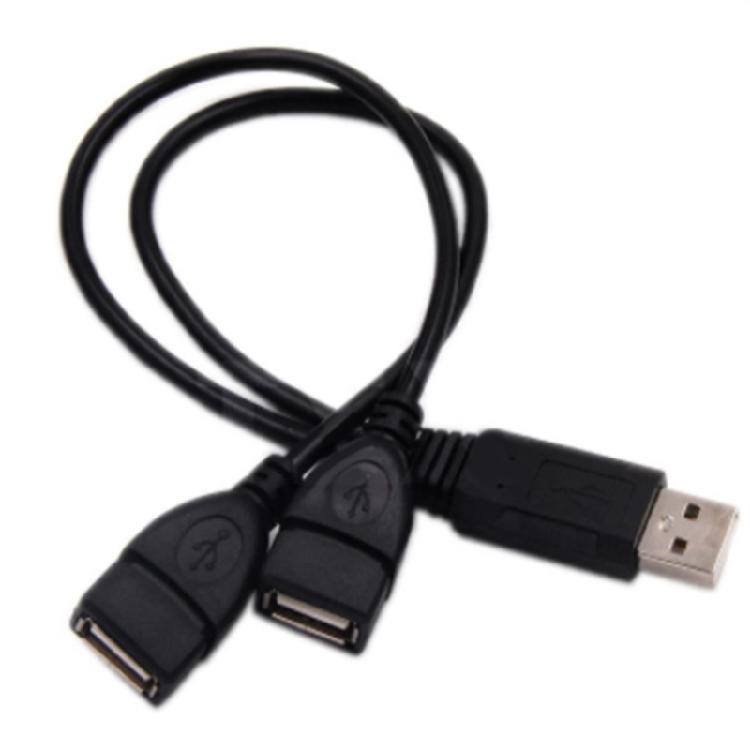 USB 2.0 Male To Two USB Female Y Cable USB Hubs Power Splitter Adapter for Charging Two Devices At Once