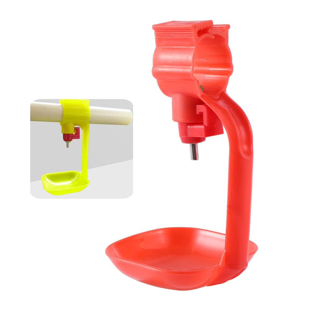 Automatic Chicken Drinking Water Hanging Cup 25mm Interface Clip-type Drink Fountain Stainless Steel Head Poultry Supplies 20Pcs