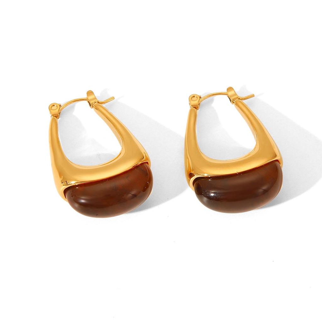Maillard Retro Titanium Teardrop Ear Cuffs: Stylish, Versatile Niche Stainless Steel Jewelry