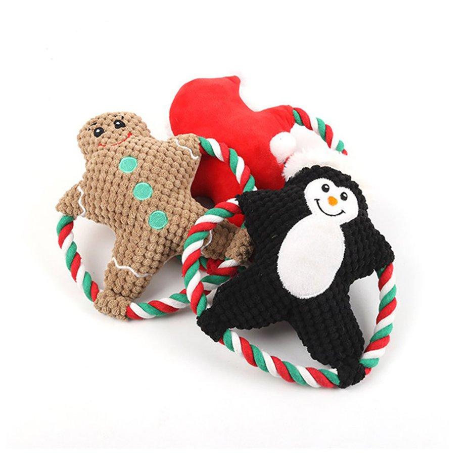 SX Pet Dog Plush Toys Vocal Chewing Interative Toy Sound Squeak Chew